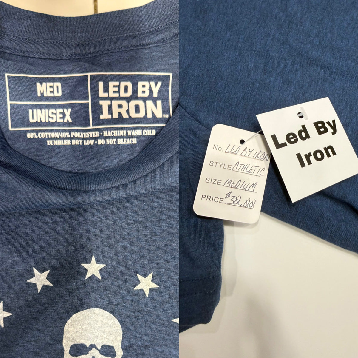 Stars & Bars Shirt - Heathered Blue