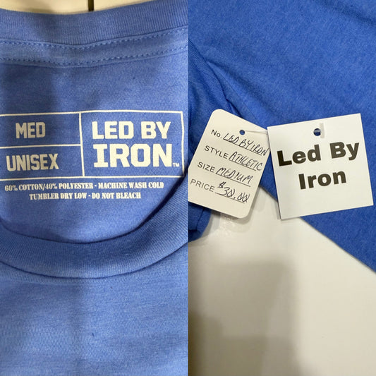 Led By Iron Logo Shirt - Heathered Royal