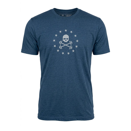 Stars & Bars Shirt - Heathered Blue