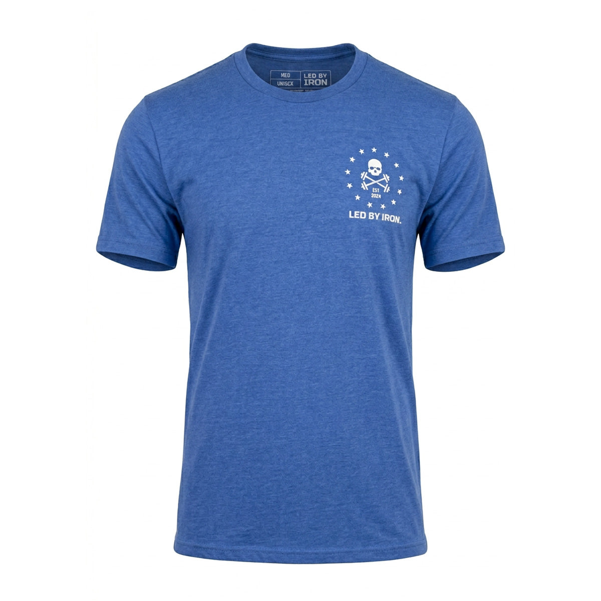 Led By Iron Logo Shirt - Heathered Royal