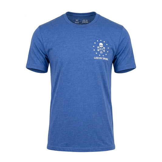 Led By Iron Logo Shirt - Heathered Royal